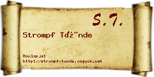 Strompf Tünde névjegykártya